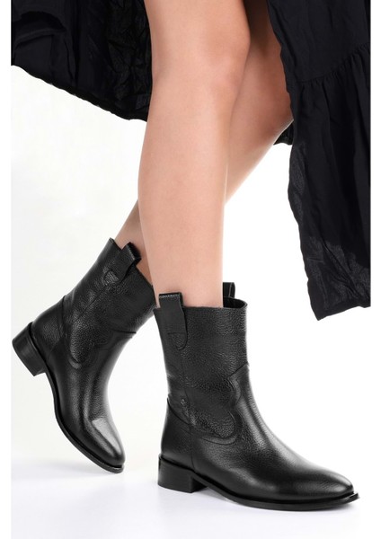 Kadın Hide Siyah Deri Bot fiyatları