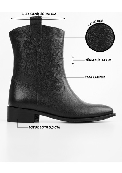 Kadın Hide Siyah Deri Bot fırsatları