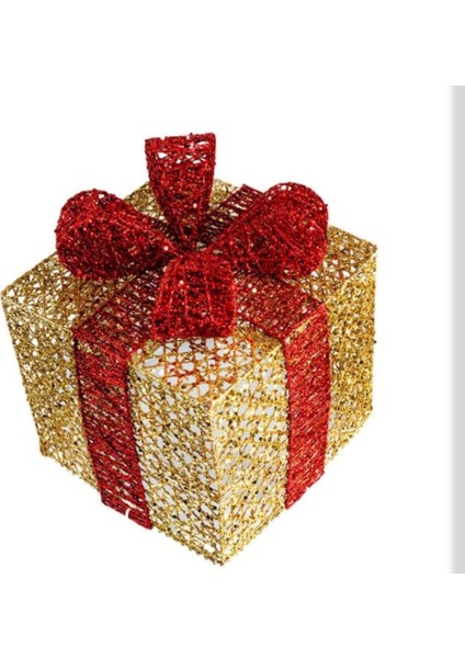 Yılbaşı Gold Hediye Paketi 18 cm Noel Yeniyıl Christmas Dekor Ağaç fırsatları