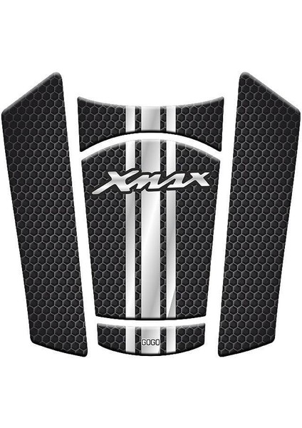 Yamaha Xmax 2023 - 2024 Uyumlu Tank Pad Siyah Beyaz