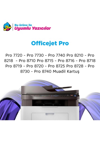 Hp Officejet Pro 8725 Muadil Kartuş Takımı