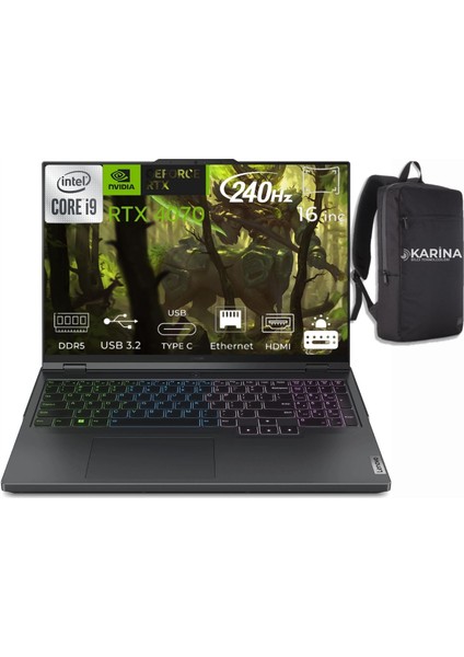 Legion Pro 5 Intel Core I9-14900HX 40GB Ram 4tb+4tb SSD 16" Rtx 4070 Win 11 Gaming Laptop 83DF00ALTR-25