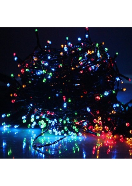 10MT Rgb 100 LED Fişli Noel Parti Yılbaşı Ağaç Dekoratif Aydınlatma Lambası Animasyonlu Süsleme