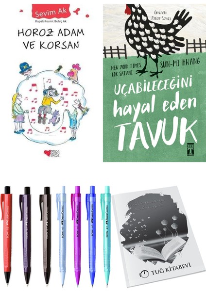 Uçabileceğini Hayal Eden Tavuk ve Horoz Adam ve Korsan 2'li Set - Kalem