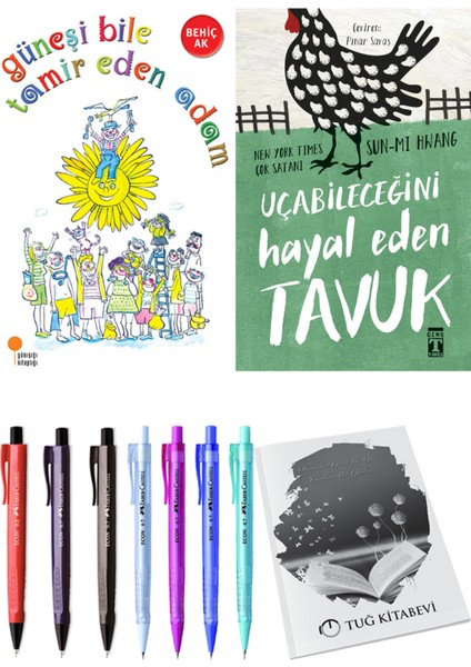 Uçabileceğini Hayal Eden Tavuk ve Güneşi Bile Tamir Eden Adam 2'li Set - Kalem