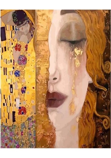 Gustav Klimt Iki Eser Sayılarla Boyama Seti Rulo