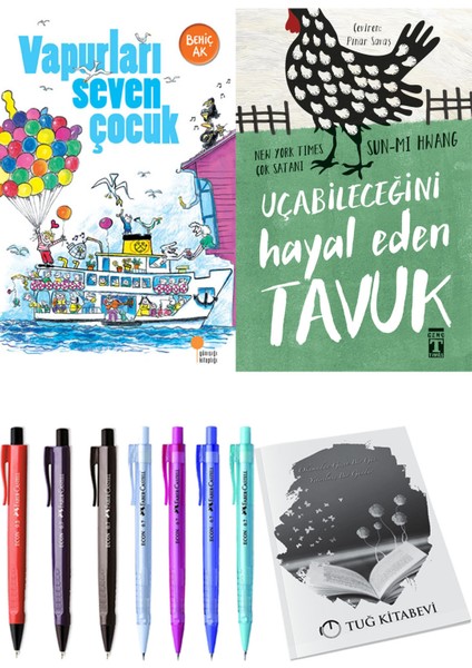 Uçabileceğini Hayal Eden Tavuk ve Vapurları Seven Çocuk 2'li Set - Kalem
