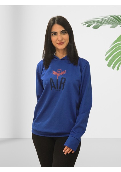 Air Baskılı Kapüşonlu Sweatshirt (Lacivert) fiyatları