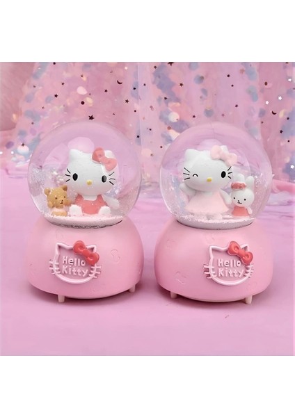 Populermarketim - Hello Kitty Işıklı Müzikli Kar Küresi Orta Boy ALK3117