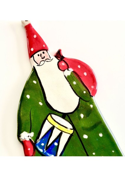 Noel Baba Yılbaşı Ağaç ve Duvar Süsü Yeşil Kırmızı fiyatları