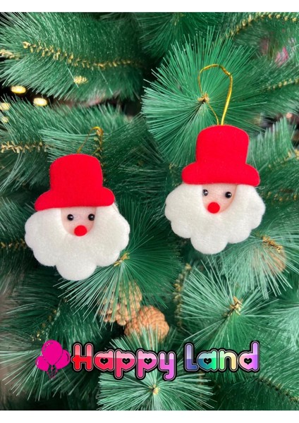 Yılbaşı Çam Ağacı 2'li Noel Baba Süs Peluş Noel Baba Yılbaşı Ağacı Asmalık Süs 8 cm fiyatları