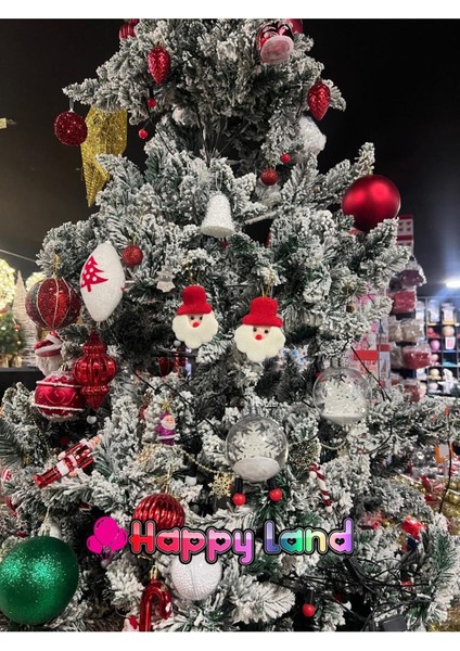 Yılbaşı Çam Ağacı 2'li Noel Baba Süs Peluş Noel Baba Yılbaşı Ağacı Asmalık Süs 8 cm indirimleri