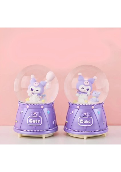 Populermarketim - Kuromi Işıklı Müzikli Kar Küresi Orta Boy ALK3118