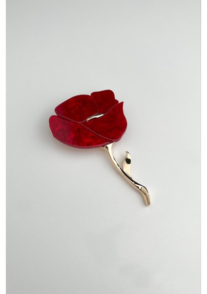 Altın Rengi Gül Broş (4*7cm)