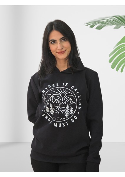 Must Be Baskılı Kapüşonlu Swaetshirt (Siyah) fiyatları