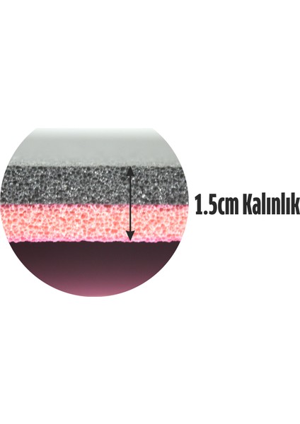 Pembe-Siyah Extra Rahat Plates Yoga Matı 180X60CM 15MM indirimleri