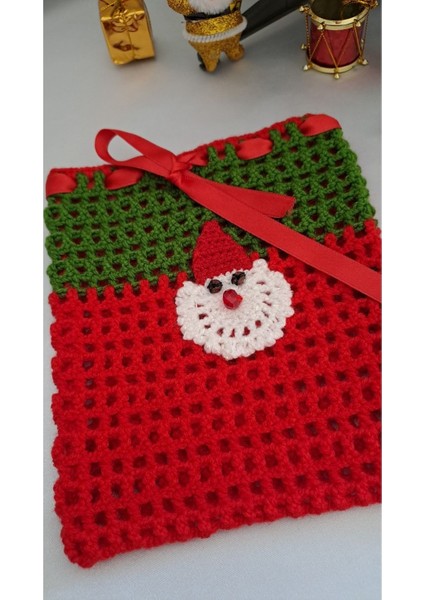 El Örgüsü Yılbaşı Çorap Kesesi Noel Baba Yeni Yıl Kırmızı Yeşil Hediye fiyatları