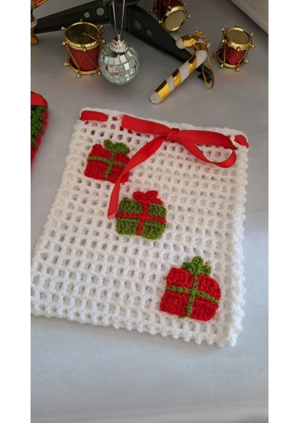 El Örgüsü Yılbaşı Çorap Kesesi Noel Baba Yeni Yıl Kırmızı Yeşil Hediye modelleri