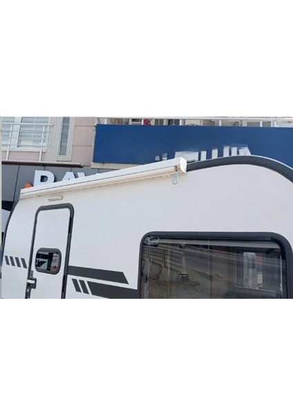 Bej Renkli 2.5 Metre Manuel Kollu Karavan Tentesi Su Geçirmez Yüksek 200 x 250 cm