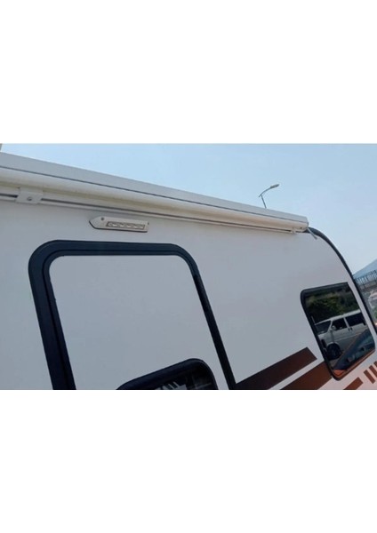 Bej Renkli 2.5 Metre Manuel Kollu Karavan Tentesi Su Geçirmez Yüksek 200 x 250 cm