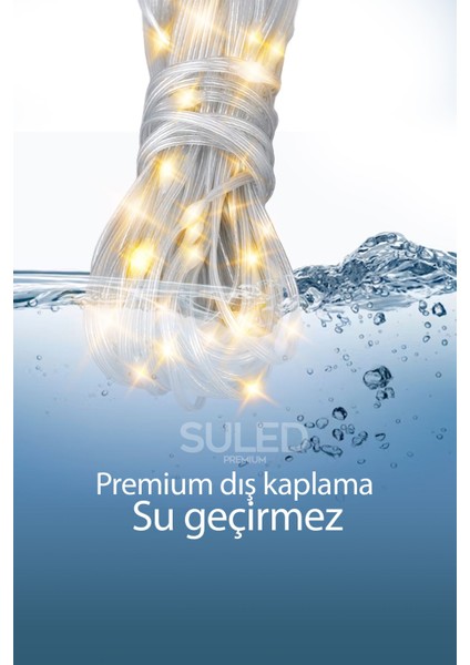 Perde LED 3x2 Metre 160 Süper LED Usb'li Ambiyans Dekorasyon Ledleri Iç ve Dış Mekan Su Geçirmez