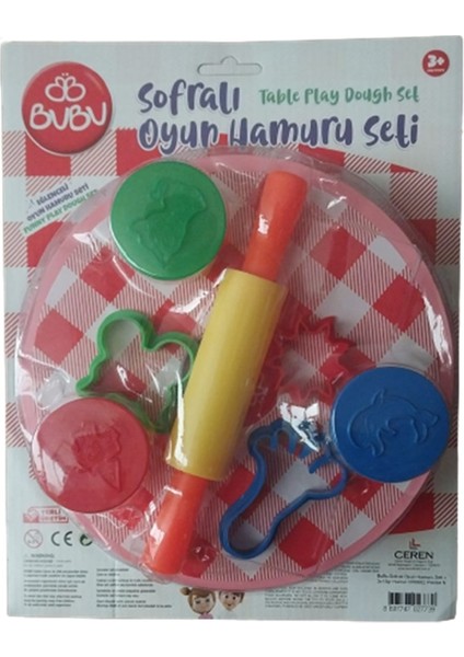 Sofralı Oyun Hamuru Seti ve 3x15gr Hamur OH0002 Pembe Masa