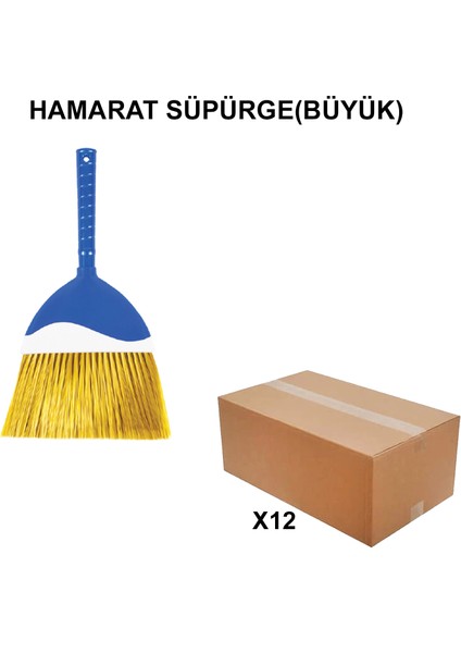 Izmir Fırça Arge Toptan Hamarat Süpürge Büyük - 12 Adet