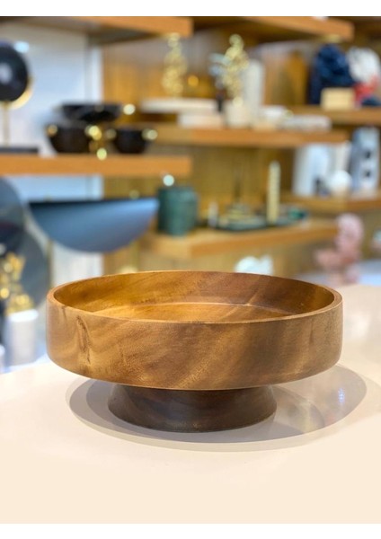 Akasya Ayaklı Salata Kase/Meyvelik 25 Cm