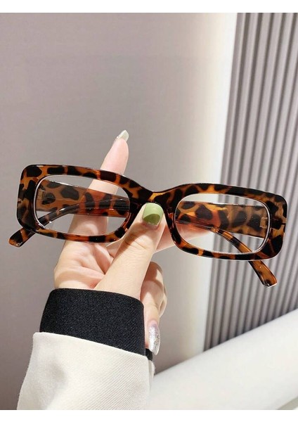 Unisex Leopar Vintage Retro Blue Block Mavı Işık Leopar Gözlük modelleri