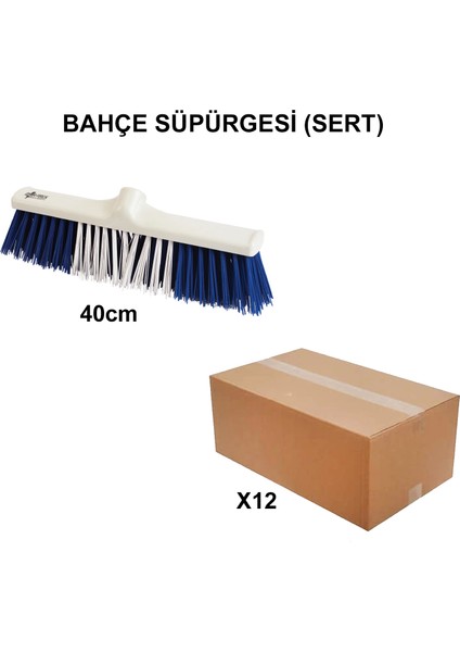 Izmir Fırça Arge Toptan Bahçe Süpürgesi 40 Cm (Sert) - 12 Adet