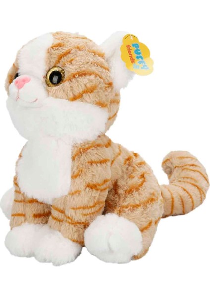 Peluş Kedi Bıyıksız 30 cm 47743 Krem