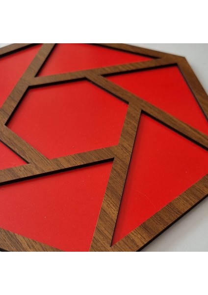 Dekoratif Duvar Dekoru Tablo Mdf Renkli 3mm 25 cm x 21.5 cm Geometrik Şekiller Veya Kendinize indirimleri