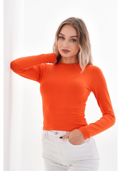 Likralı Pamuk Tişört-Slim Fit 4'lü Satış-Krem-Açık Kahve-Turuncu-Füme fiyatları