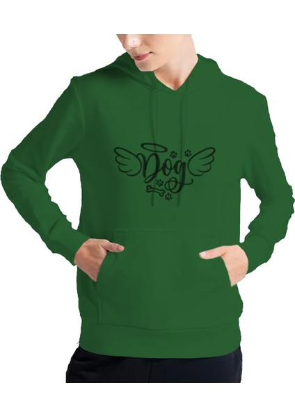 Kadın Tişört Hoodie 3 Iplik Nakış Kalın Pamuklu Kapüşonlu
