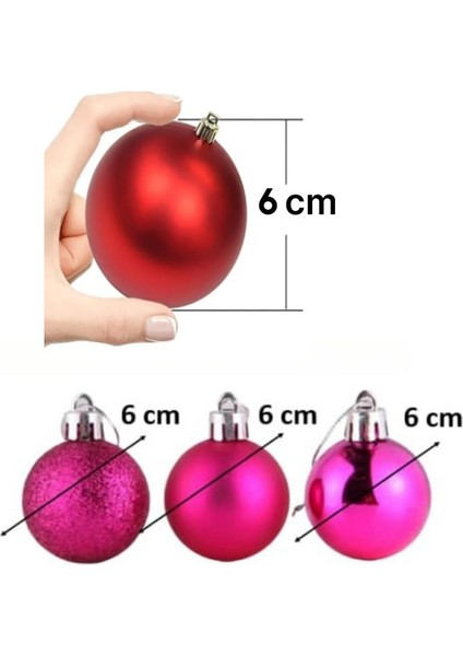 30 Adet Cici Top Gümüş Yılbaşı Çam Ağacı Süsü Dekor Süsleme Seti 6 cm modelleri