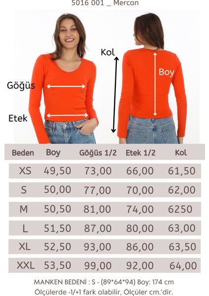 V Yaka Slim Fit Tişört-Mercan indirimleri
