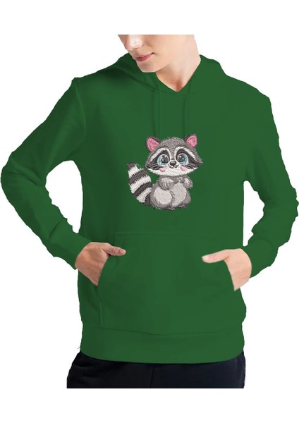 Kadın Tişört Hoodie 3 Iplik Nakış Kalın Pamuklu Kapüşonlu