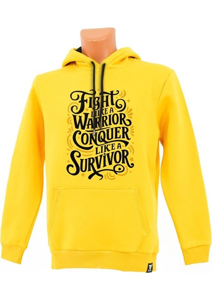 Fight Like A Warrior Baskılı Sweatshirt