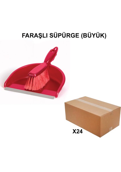 Izmir Fırça Arge Toptan Faraşlı Süpürge Büyük - 24 Adet
