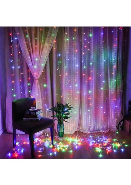 10MT Rgb 100 LED Fişli Noel Parti Yılbaşı Ağaç Dekoratif Aydınlatma Lambası Animasyonlu Süsleme