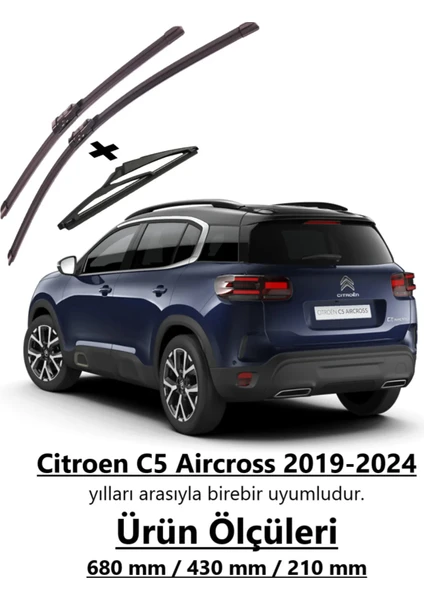 Citroen C5 Aircross 2019-2024 Ön ve Arka Muz Silecek Takımı