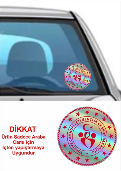 Gençlik ve Spor Bakanlığı Janjanlı Hologramlı Logo Sticker 01926