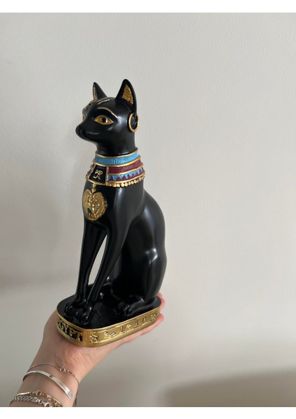 Antik Mısır Bastet Kedi Dekor / Polyester Kedi Biblosu Mısır Kedisi