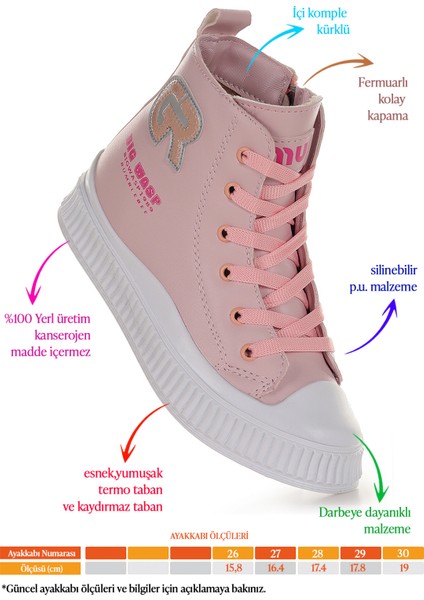 Wasp Fermuarlı Günlük Kız Çocuk Bot Ayakkabı fiyatları