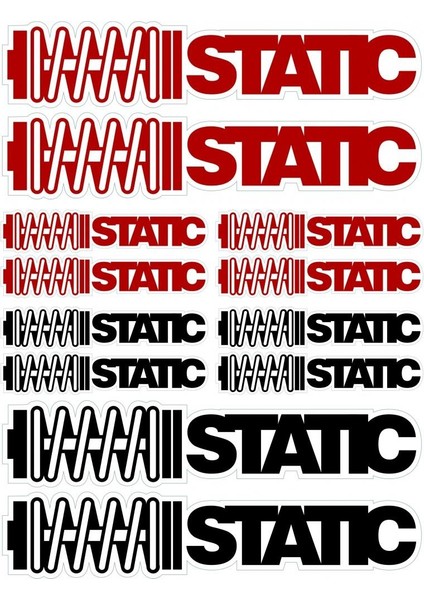 Static A4 Sticker Seti 12 Parça