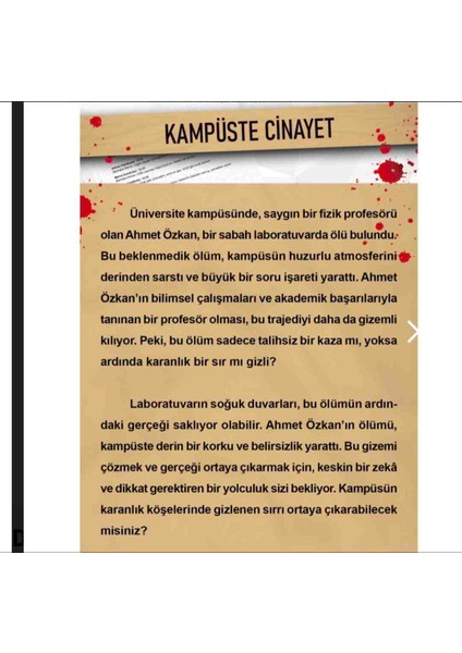 Dedektiflik Cinayet Çözme Oyunu, Kampüste Cinayet, Kutu Oyunları, Akıl Oyunları