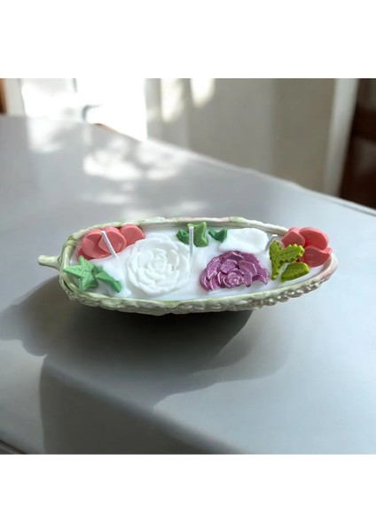 24 x 6 Vanilya Kokulu Doğal Kavun Desenli Mum fiyatları