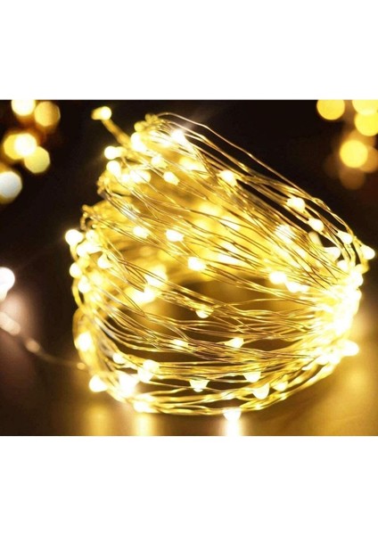 5 Metre Günışığı Yılbaşı Ağacı Işığı Yeni Yıl Peri LED Işık Sarı Işıklı Dekoratif Pilli Ledli Lamba