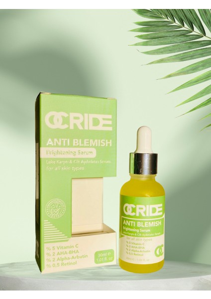 Anti Blemish Brightening Cilt Serumu Vegan Leke Karşıtı & Cilt Aydınlatıcı, 30 ml