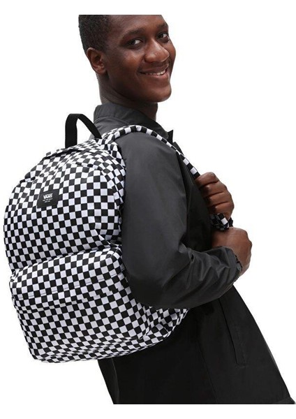 Mn Old Skool Check Backpack Sırt Çantası Damalı Beyaz